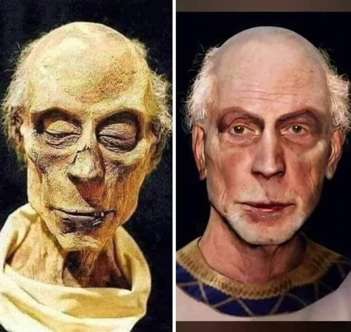 Pharaoh Ramses II's Visage Recreated from Mummified Remains.

Follow us now for more intriguing histories! 

#Archaeology #AncientSacrifices #UnsolvedHistory #ChimuCulture #AncientMystery #History #Egypt  #archaeohistories #Ancient #Archaeology #Mystery #Mummies #Pharaoh…