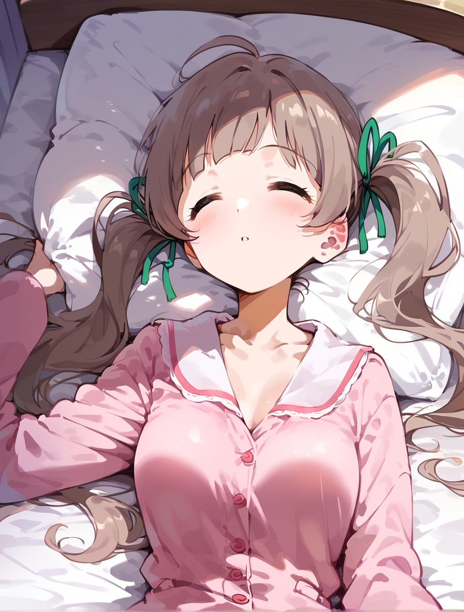 眠っている箱崎星梨花ちゃんです。