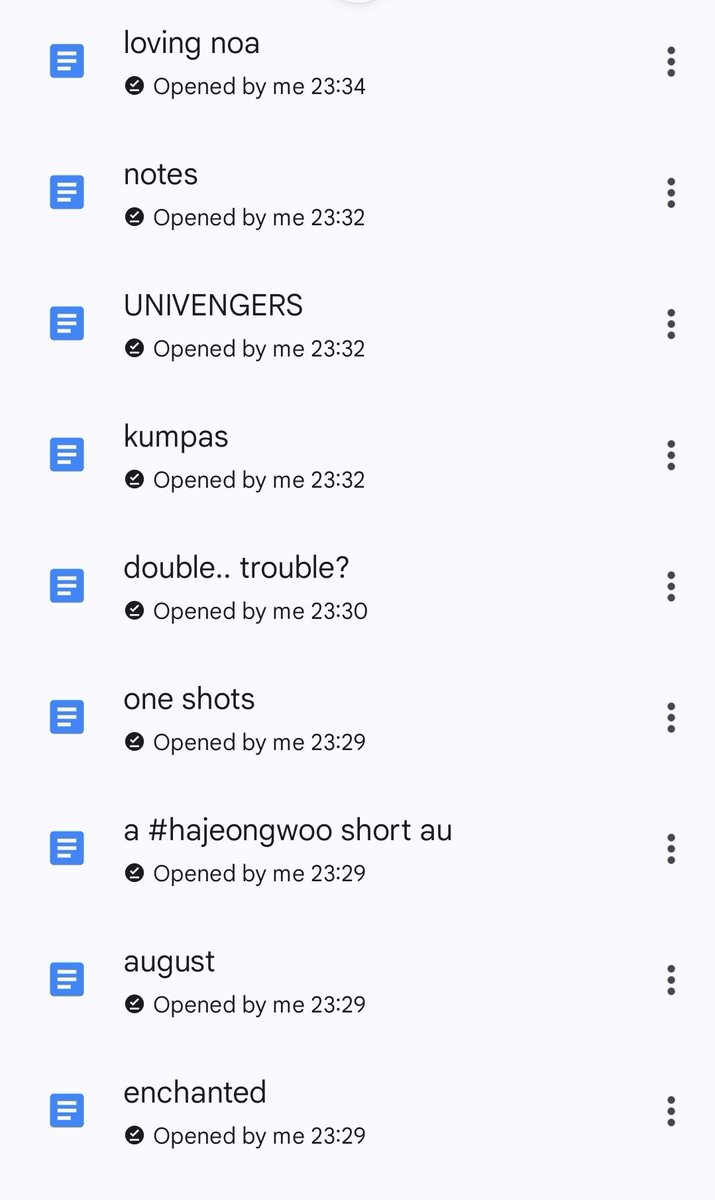 was cleaning my gdocs earlier and saw many unfinished stories that i started working on back then 🥲 i miss writing sm hahahshsha if only im not busy