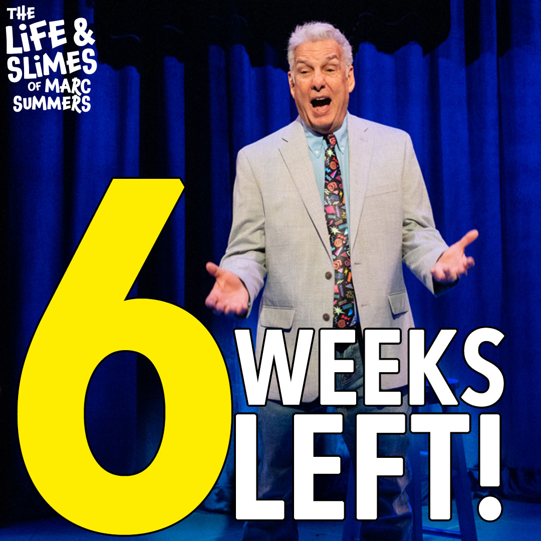 lifeandslimes's tweet photo. The countdown has begun! The Life &amp; Slimes of Marc Summers will play its final performance Off-Broadway at New World Stage on June 2 - get your tickets now at https://t.co/nMkUTXFgUr and join us for the Physical Challenge! https://t.co/N9NgSBaANU
