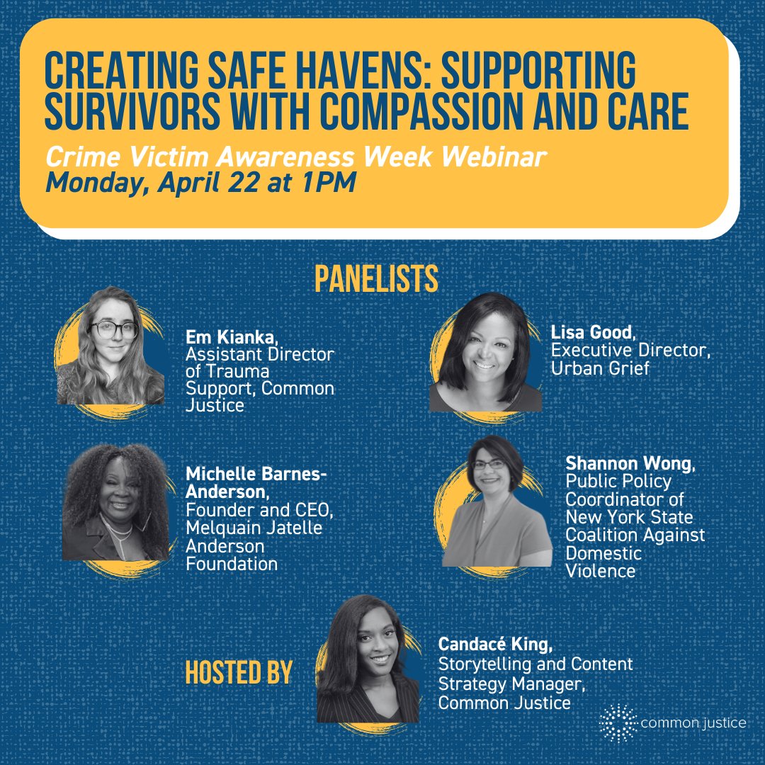 Join us on April 22 for a transformative webinar during Crime Victim Awareness Week! Every survivor matters, and we're diving deep into creating safe spaces for sharing experiences and exploring services available. Hear from our experts on fostering a trauma-informed environment…