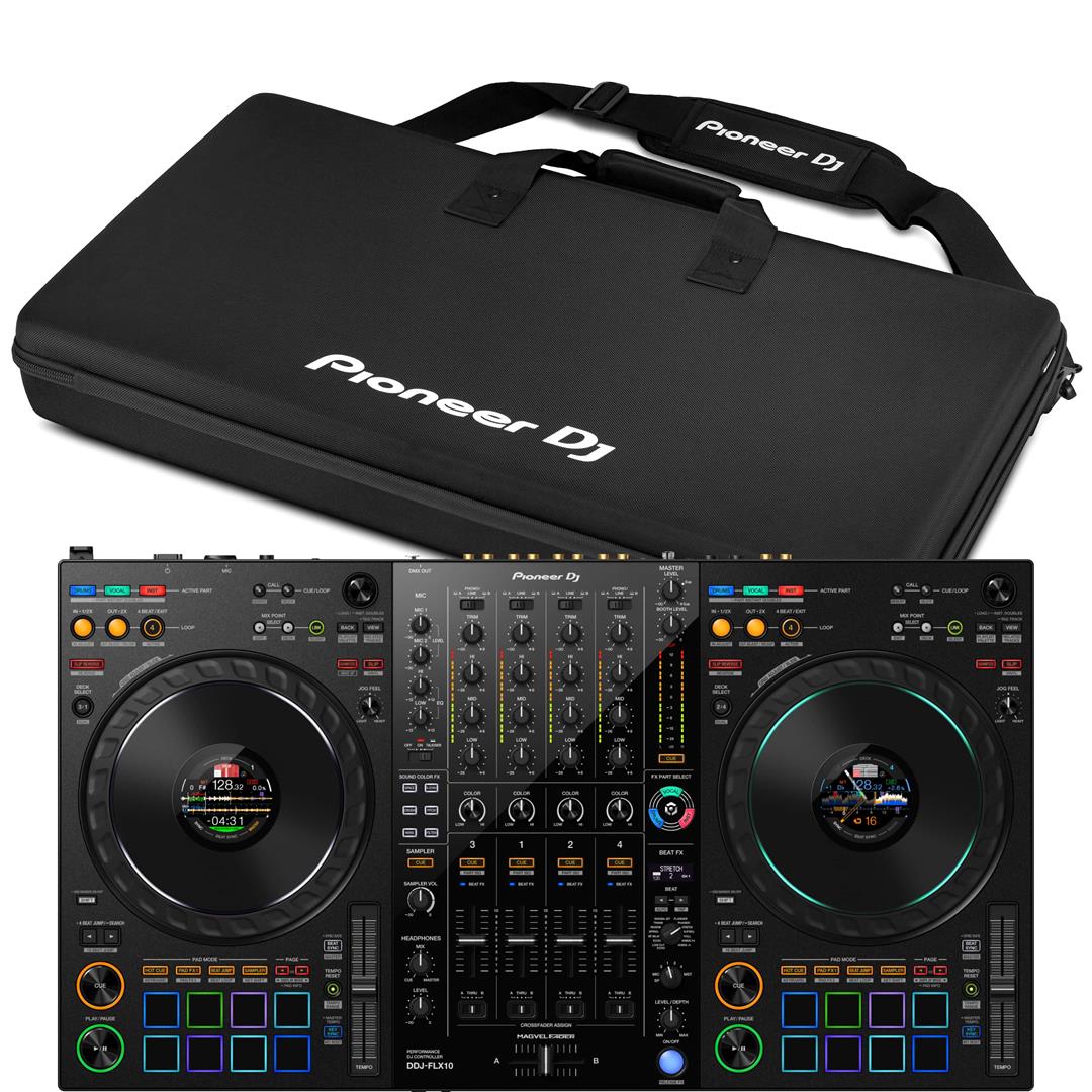 Pioneer DJ's DDJ-FLX10 DJ controller is in stock now. Get is with a DJC carry bag at a great price. Order now. djdeals.co.uk/shop/product?S…