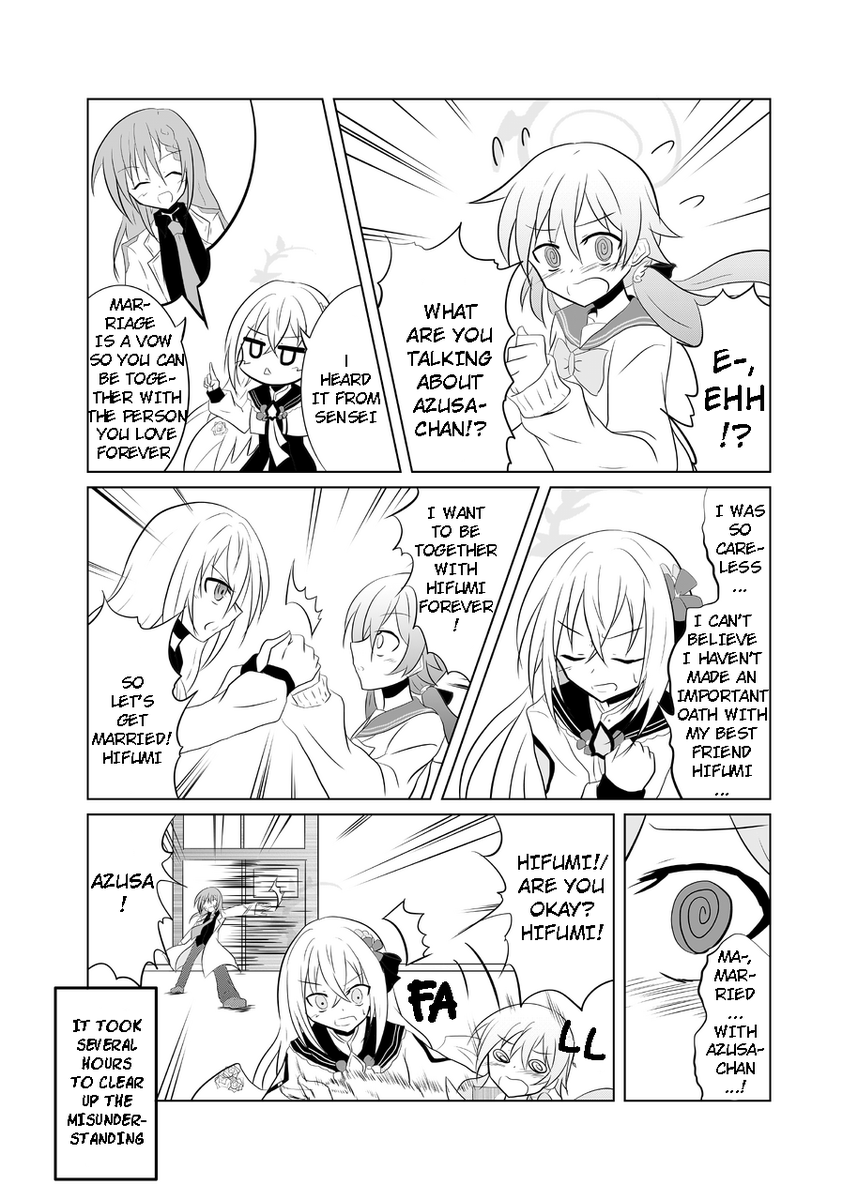Yukishiro_R's tweet photo. @linkneptune 英語版です！
[English Version]

AzuHifu manga.
"Teach her properly"

ピュアって怖いな🤭

#BlueArchive
#ブルアカ https://t.co/KdByh7DDSg