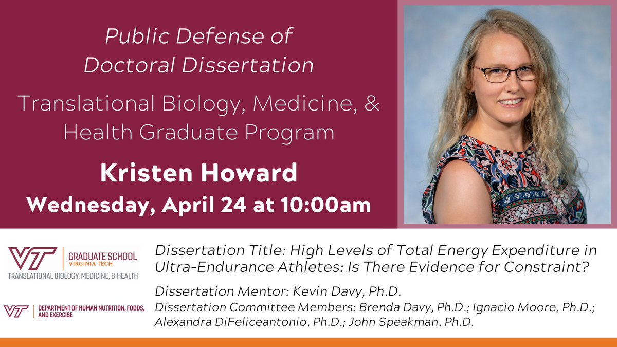 📢 Upcoming Defense! Best wishes to Kristen as she defends next week! <a href="/KRHoward72/">KristenRHoward, PhD, ARNP</a>