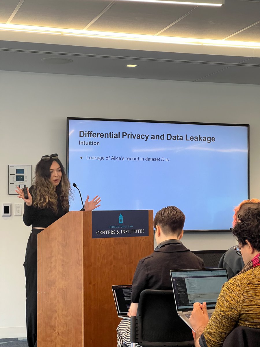 and now: Niloofar Mireshghallah on 'What is differential privacy? And what is it not?' Why the focus on DP? Well, it appears many, many times in the EO! So let's talk about what this actually means. #genlaw