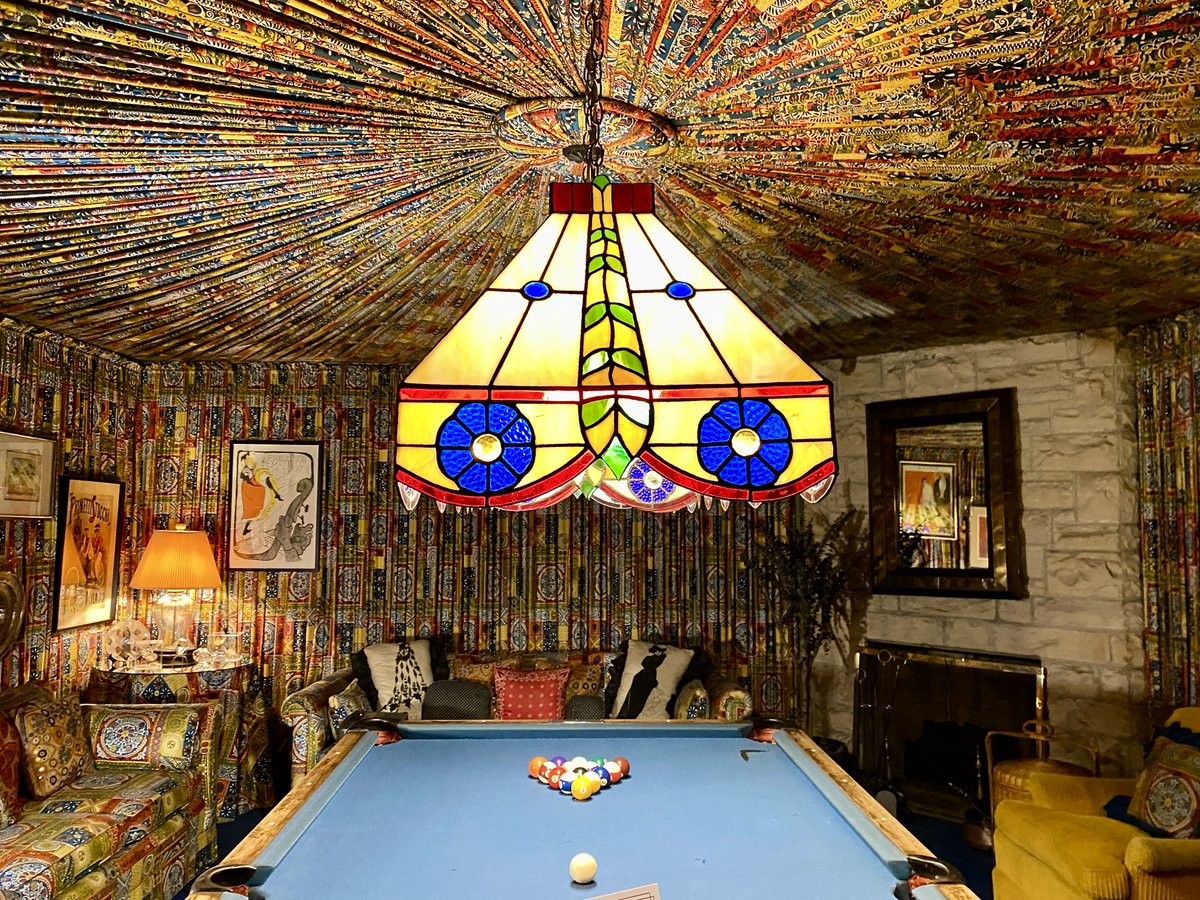 Graceland details. I mean, we all want a tented pool room, right? @WhiteOwlBooks @penswordbooks @VisitGraceland @lorrainegibsonjourno #fashiontrends #books #Elvis #AuthorsOfTwitter #walkinginmemphis #interiors #1970s #elvisthekingoffashion #research #elvisfans #music #movies #TCB