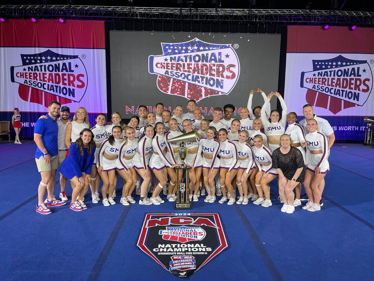 The SMU cheerleaders are your 2024 NCA Nationals Champions 🏆 Please join us in congratulating this incredible team on a well-deserved win!