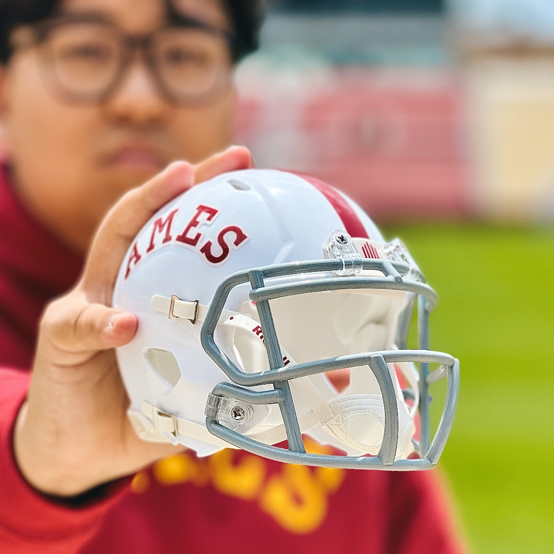 🔥OMG! The Ames Mini Helmet is BACK IN STOCK at the #isubookstore! Suit up for the FB Spring Game on 4/20 & show your #cyclone spirit. Shop in-store or online: bit.ly/46YQ6VV 🏈 #GoCyclones #jacktrice #football #CycloneFB #CyclONEnation #CyclonesEverywhere #backinstock