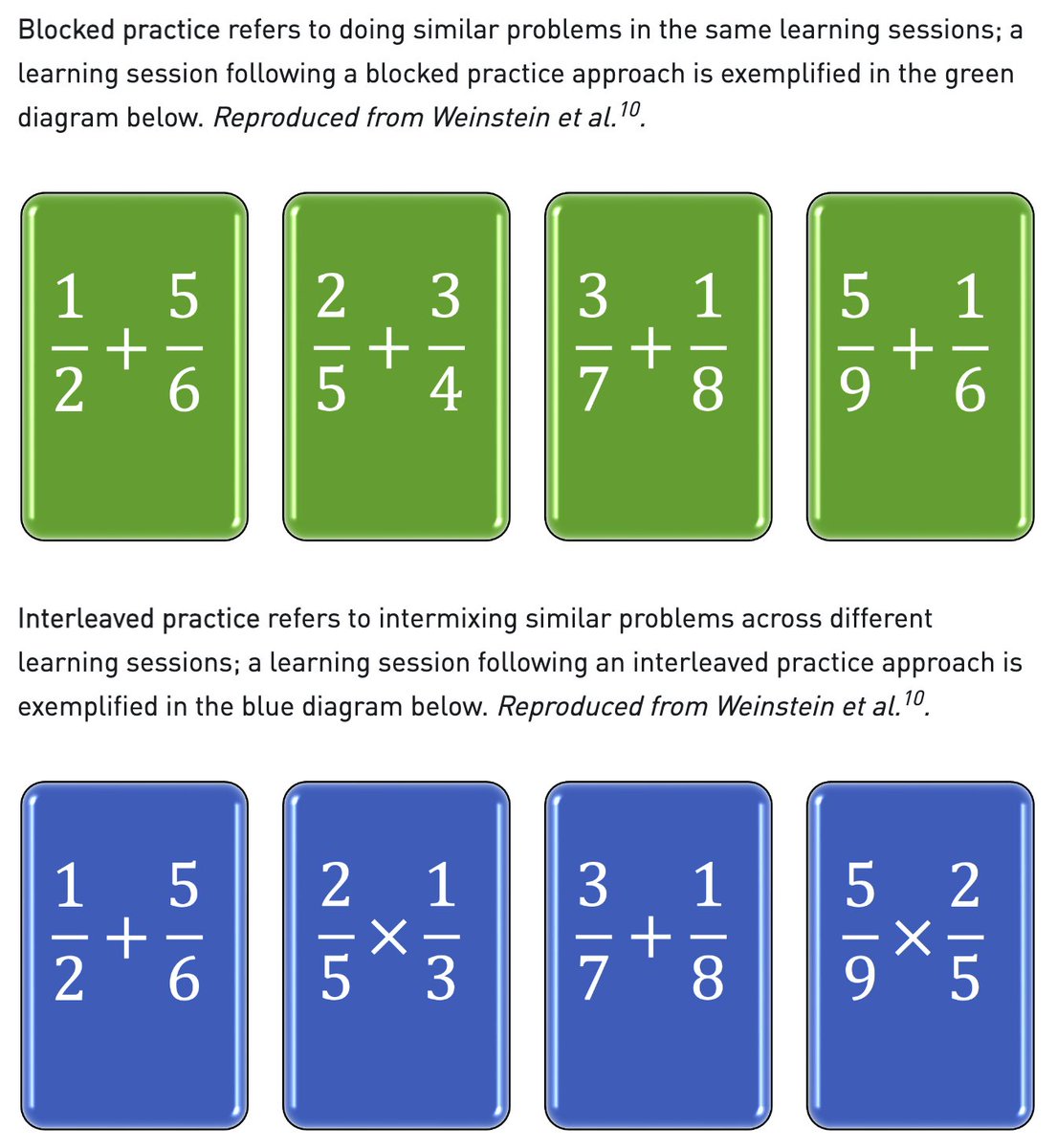 Spaced and interleaved practice – what are they and what are their roles in improving mathematics performance?

**NEW** <a href="/lborocmc/">Centre for Mathematical Cognition</a> blogpost from <a href="/BoboChan1130/">Bobo Kai Yin Chan</a> who details some of the existing research on spaced and interleaved practice.

Read here: tinyurl.com/utydjtev