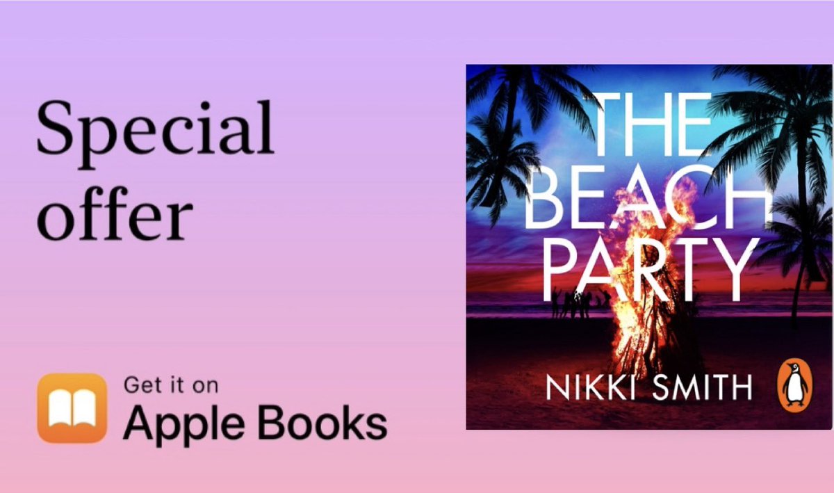 If you fancy a bargain, the audiobook of #TheBeachParty has been selected as part of the @AppleBooks 🌟Thrilling Listens 🌟 promotion & is on offer for just £4.99 until the end of April. Narrated by the fantastic @realMLombard !! 😎