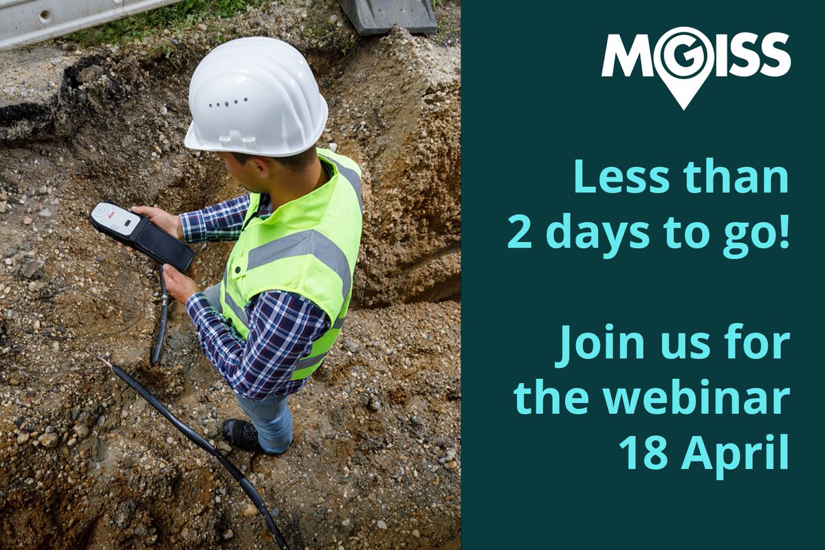 Only 2 days to go until our first webinar of the year!!⌛ Learn how to harness the power of GIS technology on construction projects right across design, visualisation, stakeout, health & safety, as-built and client deliverables! Register now✍️: hubs.ly/Q02sTLTl0