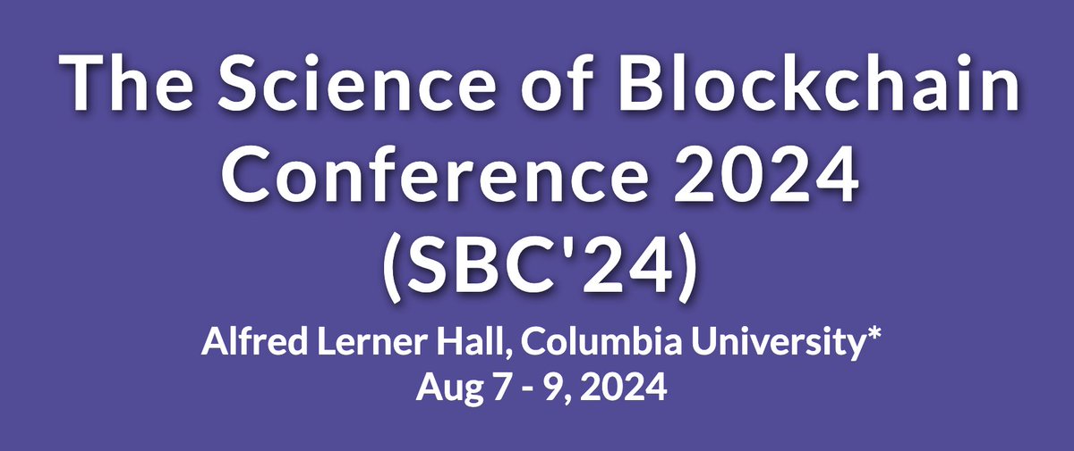 *Tomorrow*, i.e., Tuesday, 16 April, is the deadline for Science of Blockchain (SBC) 2024 talk submissions. Details here: sbc-conference.com/#cfp.

It's already shaping up to be another year of strong submissions!

Organized by:
<a href="/initc3org/">IC3</a> 
<a href="/CBRStanford/">The Stanford Center for Blockchain Research</a> 
<a href="/BerkeleyRDI/">UC Berkeley RDI</a>