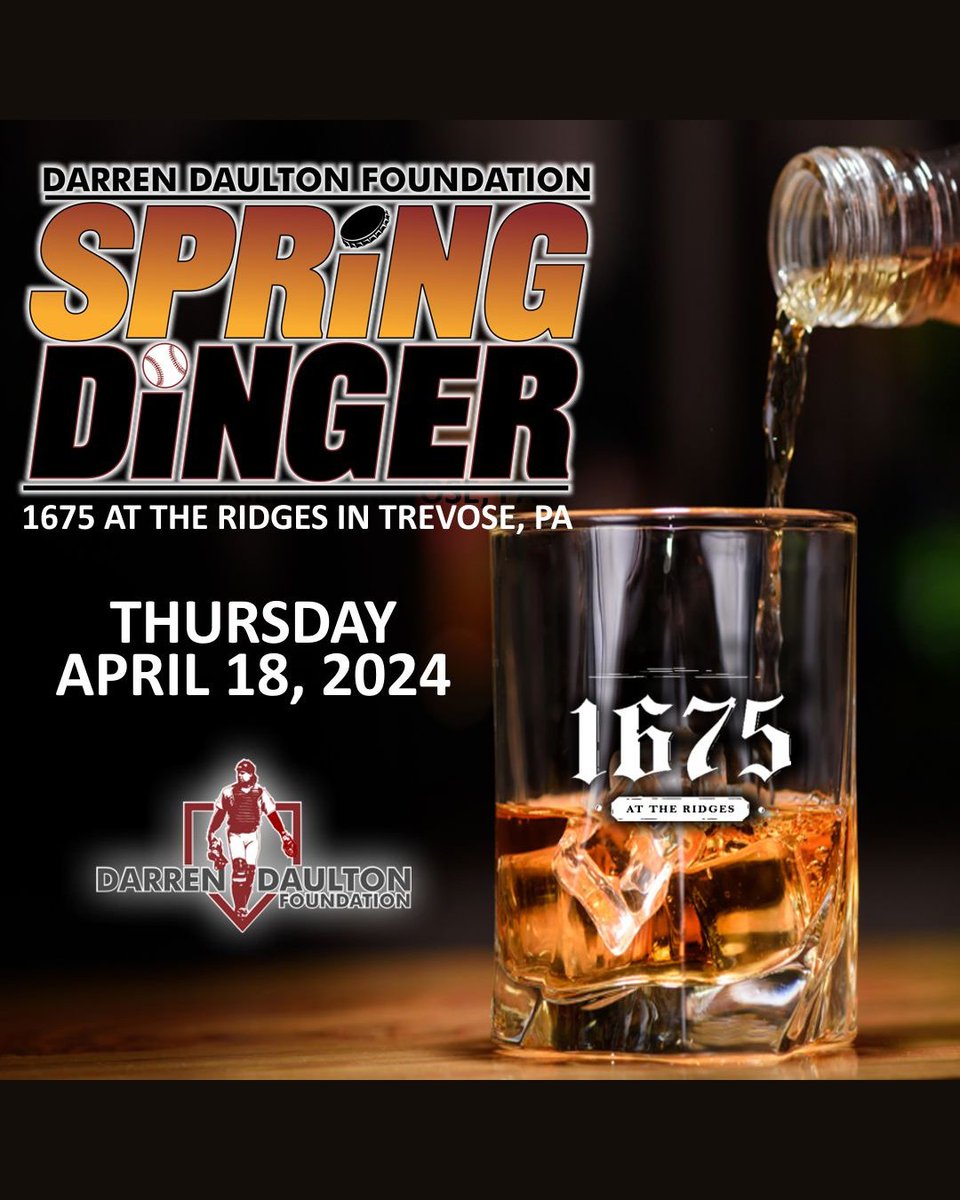 We're just 3 days away from our 2024 Spring Dinger Event! We're so excited to spend Thurs., April 18th with our Foundation Ambassadors, Phillies Alumni & supporters, all while raising awareness for a great cause. Will we see you there?! ⚾️ 🎟️: darrendaultonfoundation.org/product/spring…