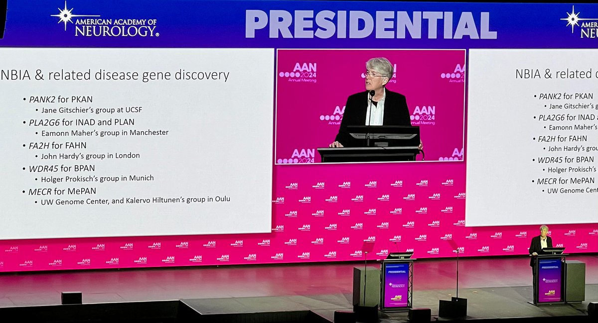 CVSriram2's tweet photo. #AANAM 2024, Day 2
Presidential lectures are true catalysts for motivation and inspiration. Prof. Susan Hayflick's insightful journey into the discovery of PKAN and the NBIA spectrum, alongside collaborative efforts, left us in awe. @OHSUBrain @AANmember @neurology_live #Neuro https://t.co/RAtc7Dg0eb