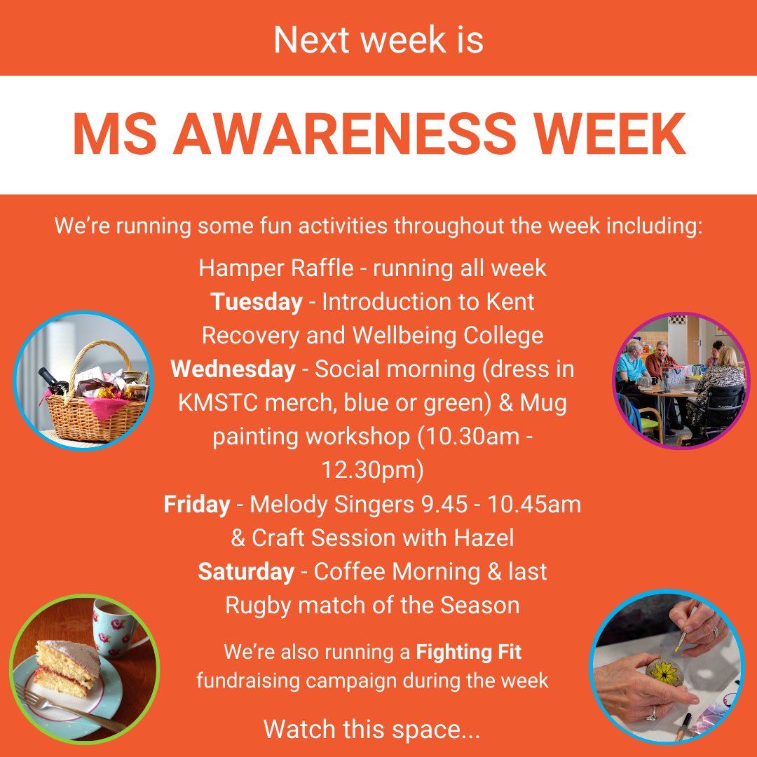 We're looking forward to MS Awareness Week next week with our community here at the Centre. We've got a range of activities planned: kentmstc.org.uk/ms-awareness-w…