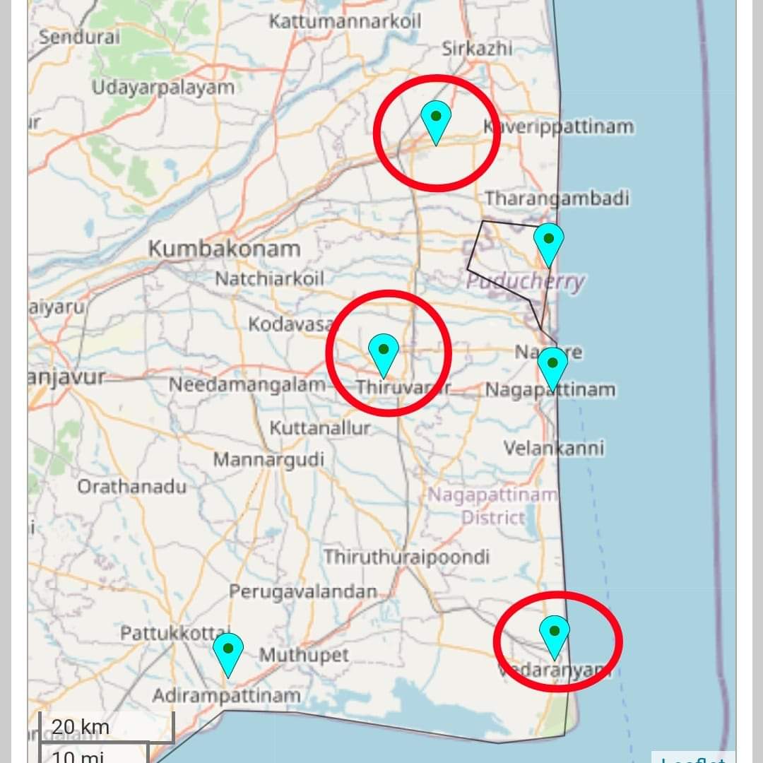 New automatic weather stations has been installed in Thiruvarur, Mayiladuthurai and Vedaranyam.