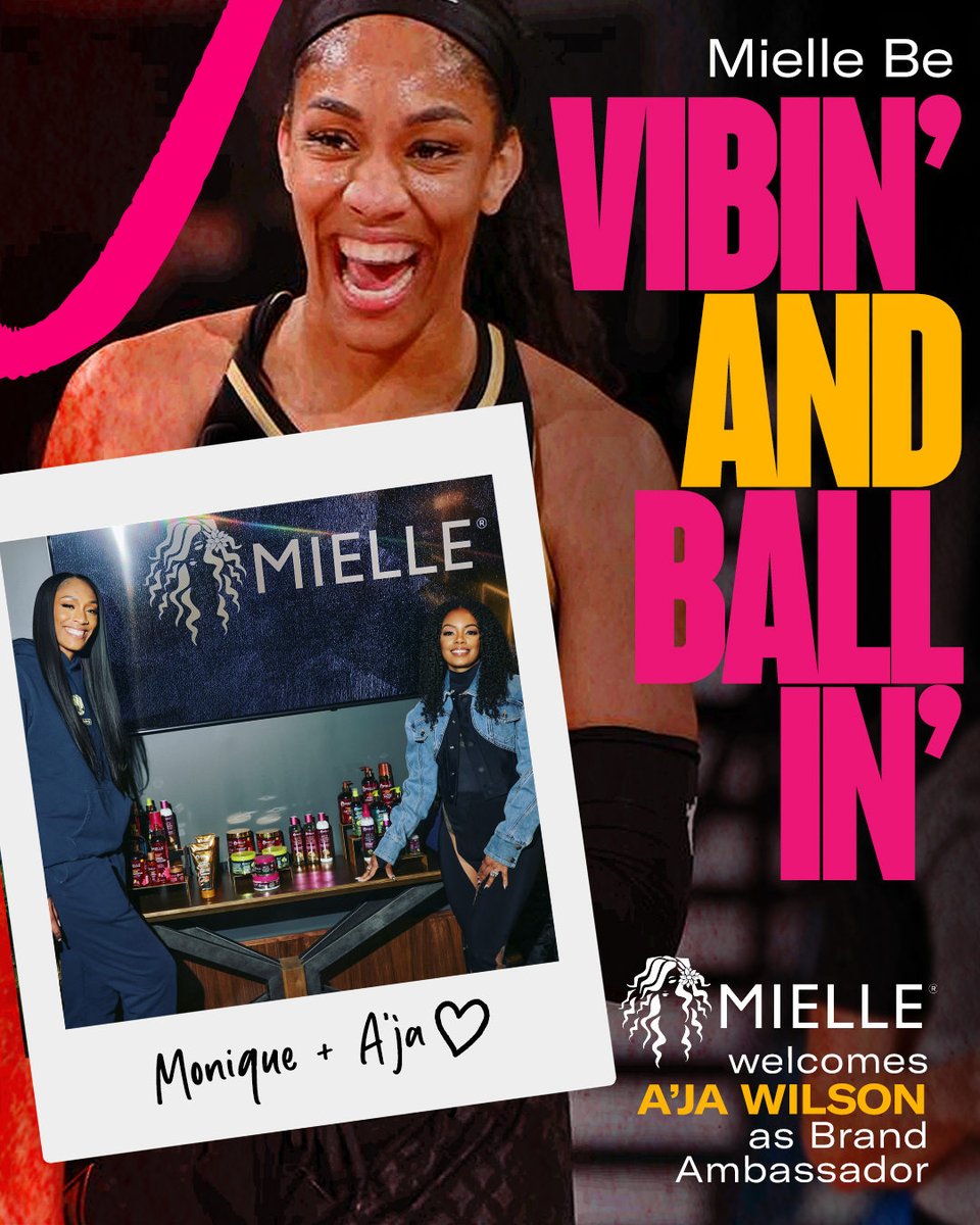 Introducing our newest addition to the Mielle family, the incredible A'ja Wilson @aja22wilson! 🏀✨ As a Mega Maven and WNBA powerhouse, Aja embodies strength, beauty, and unapologetic confidence – everything Mielle stands for! Let's welcome Aja with open arms! 🎉💖