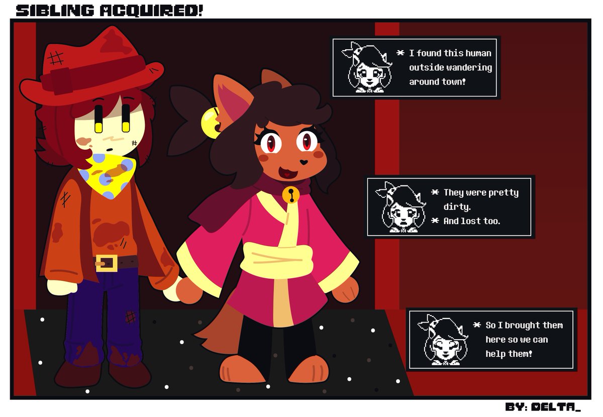 Delta_DrawsArts's tweet photo. Sibling Acquired! - Part One

#UndertaleYellow #ceroba #kanako #clover https://t.co/yND5Zwmjib