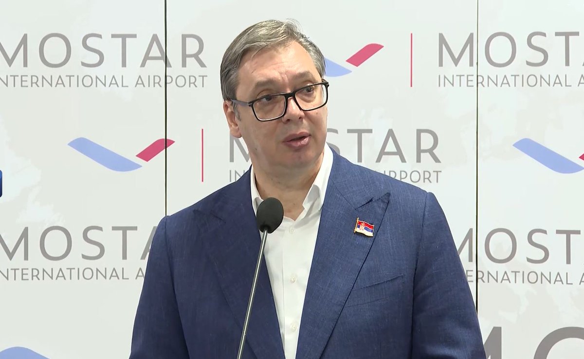 Председник Републике Србије Александар #Vucic @avucic изјавио је, на аеродрому у Мостару, да ће нова директна линија од Београда до тог града, пуно значити за повезивање два народа, као и пословних заједница. sns.org.rs/novosti/vesti/…