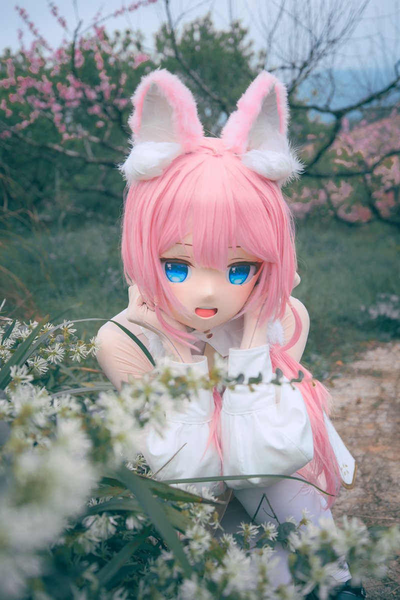 keke_kig's tweet photo. 桃花-2 

photograph： @lazydogDCD 
remake： @naijiu666 

#kigurumi #着ぐるみ #SakuradaHane #桜田ハネ https://t.co/uVq3epIyhF