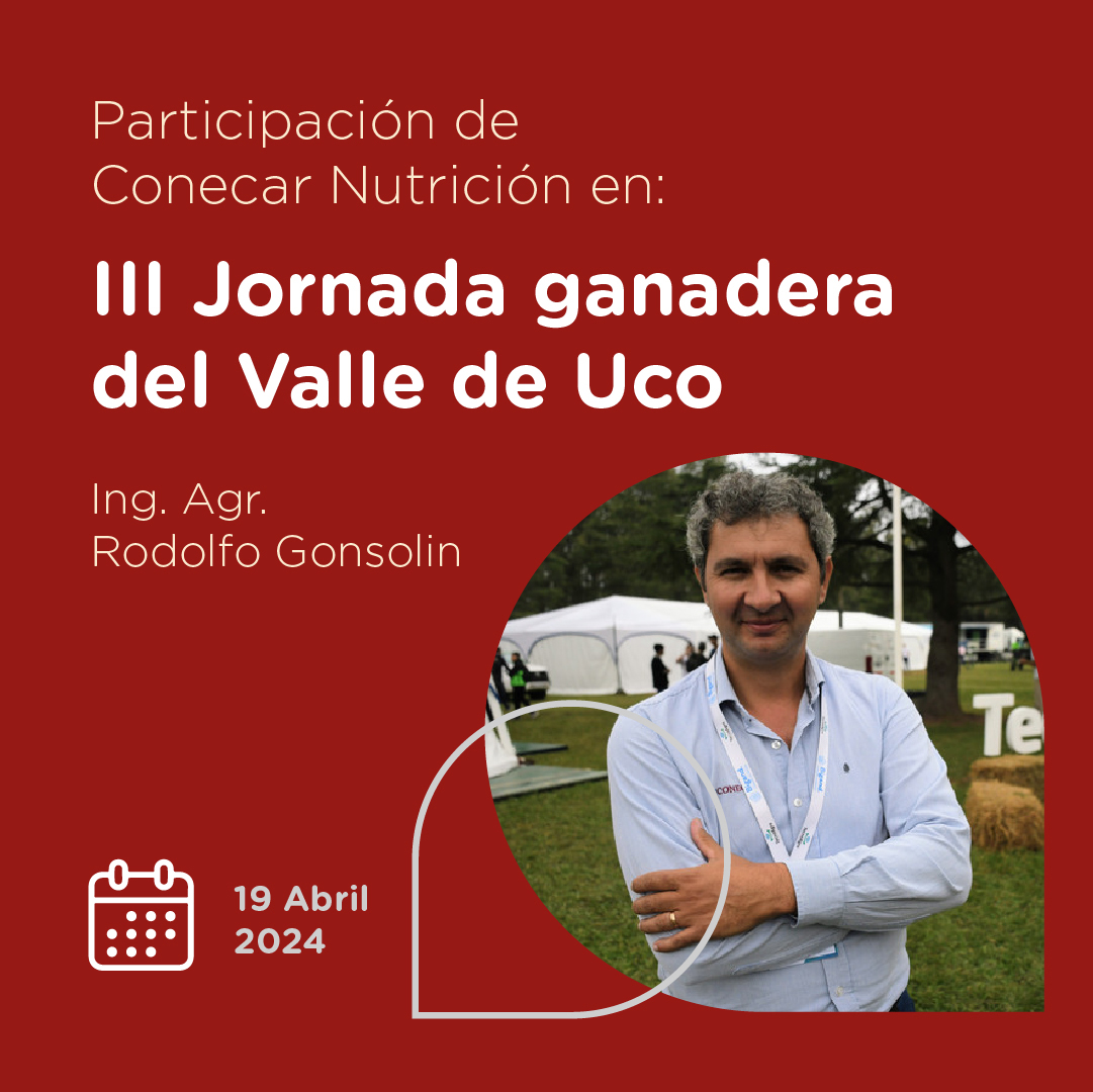 CONECAR's tweet image. Este Viernes 19/04, el Director Técnico de Conecar Rodolfo Gonsolin, participará de la 3ra Jornada Ganadera del Valle de UCO, brindando una charla acerca de Recría y Suplementación.

Para todos aquellos que quieran asistir, la inscripción es gratuita. 

¡No te lo pierdas!