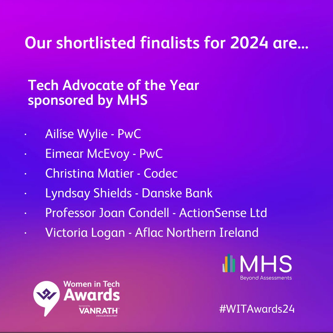 3/4 ⭐Women in Tech Awards 2024 sponsored by @VANRATH_ Shortlisted Finalists ⭐ @version1