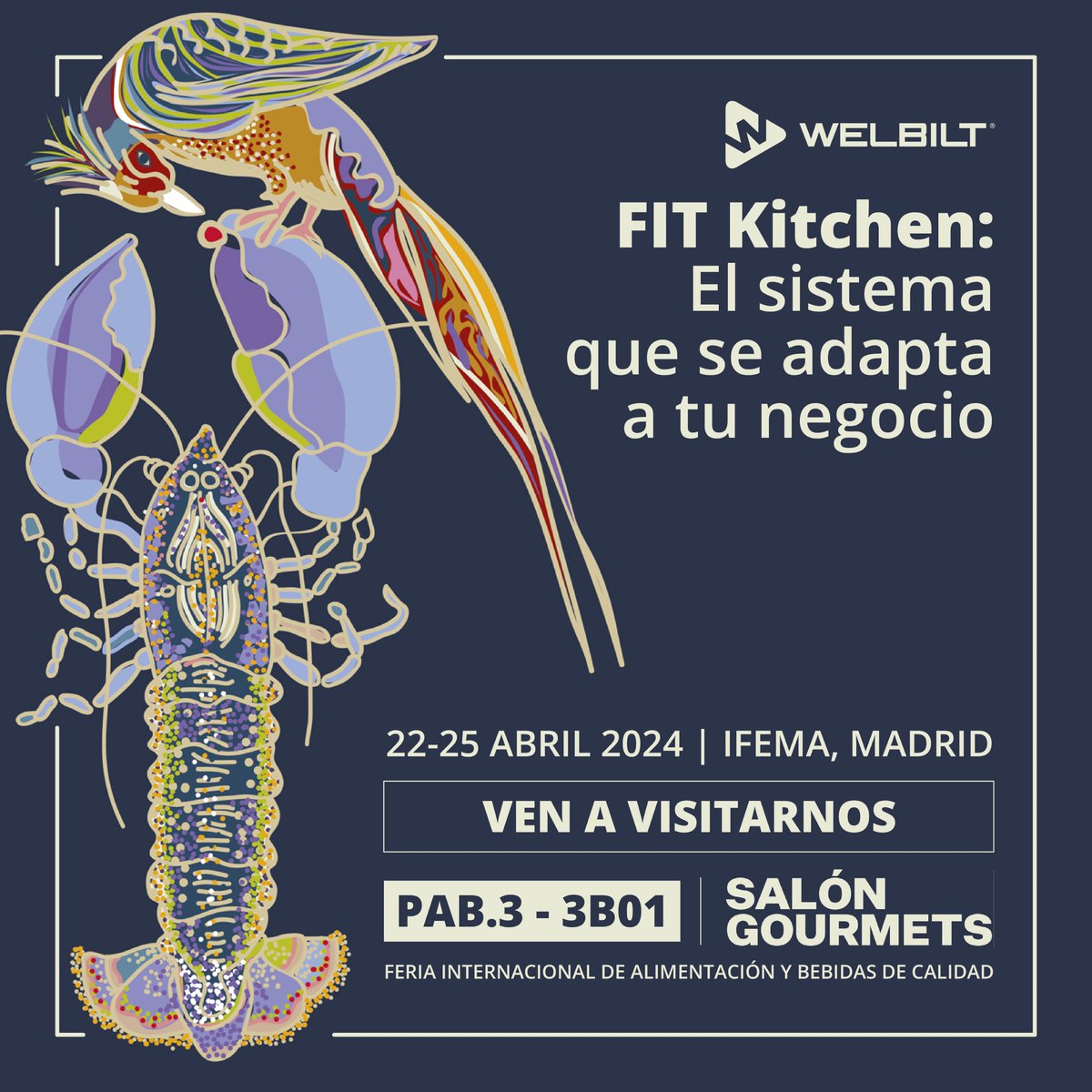Welbilt_Iberia's tweet photo. Únete a nosotros en la feria @grupogourmets , donde podrás conocer nuestro innovador sistema FIT Kitchen, ideal para la hostelería moderna⚡️
📍 @IFEMA
🗓️ 22-25 Abril
#salongourmets #gastronomia #hosteleria #Restauracion #gastronomia #cocinaprofesional #SG24 #FitKitchen https://t.co/RY21iMtzqo