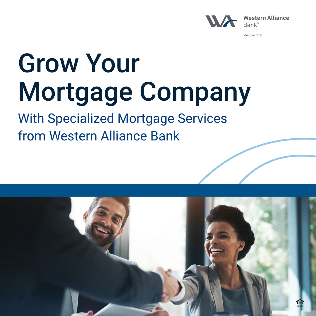 Grow your mortgage business with Western Alliance Bank's Specialized Mortgage Services. From customized treasury management solutions to warehouse lending and MSR financing, our team offers quick decisions and flexible funding backed by expert support. westernalliancebancorporation.com/commercial-cor…