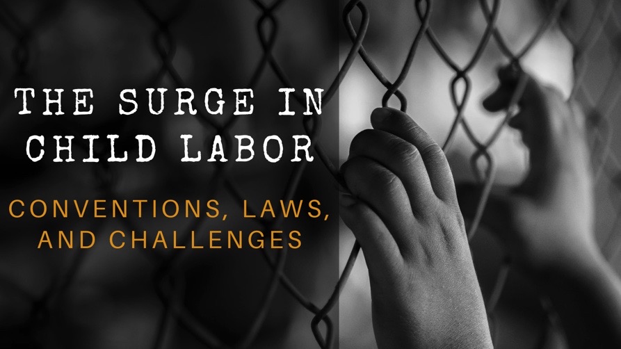Join us TOMORROW, April 24 @ 1pm ET for our FREE webinar: “The Surge in Child Labor: Conventions, Laws, and Challenges.” Our expert panelists will propose possible solutions to combat the recent rise of child labor. Don’t miss it! Join here ➡️ bit.ly/3U9ufH3