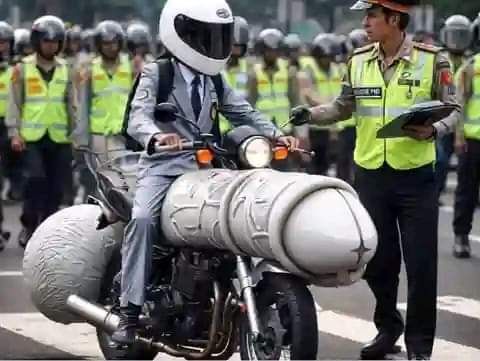 Who knows what the police is asking the rider? Just curious.