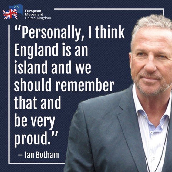 Ian Botham is wrong England is joined to Wales and Scotland and not an island who agrees 😂