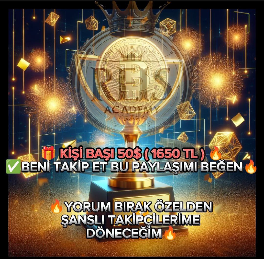 🎁 KİŞİ BAŞİ 50$ ( 🔥1650 TL ) 🔥

✅BENİ TAKİP ET BU PAYLAŞIMI BEĞEN 
🔥Yorum Bırak Özelden şanslı takipcilerime Dönecem #bitcoin #Giveaway