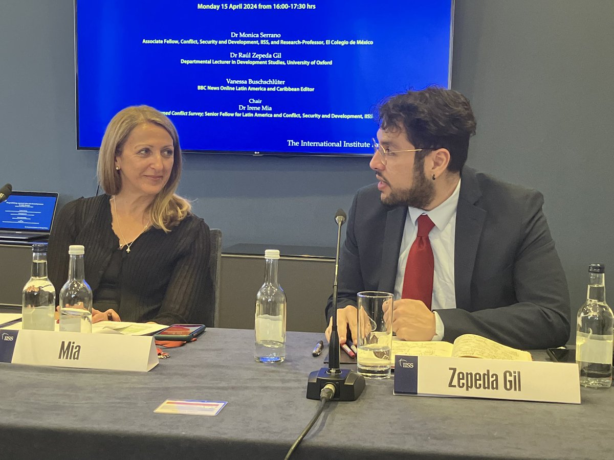 Dr Monica Serrano, <a href="/rgzepeda/">Raúl Zepeda Gil 🏳️‍🌈🌹🇲🇽</a>, Dr Pilar Domingo, <a href="/vanessabusch/">Vanessa Buschschlüter</a> &amp; IISS’ <a href="/_IreneMia/">_IreneMia</a> explore the complex nexus among drug-trafficking, organised crime, state capture and electoral processes.