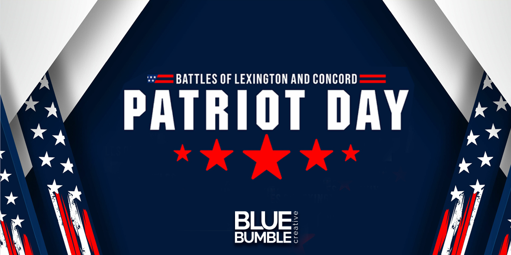 Honoring resilience on Patriot Day 2024! Remembering bravery at Lexington, Concord, & Menotomy. Let's unite in reflection & gratitude. #PatriotDay #NeverForget #Unity #BlueBumbleCares #BlueBumbleCreative #AskOurClientsAboutUs