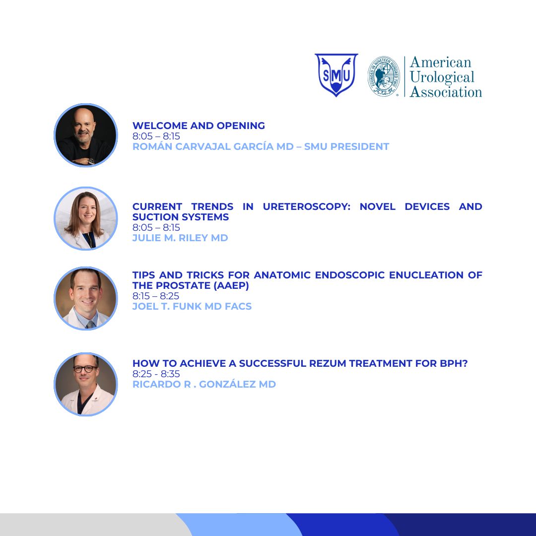 smumexico's tweet image. ¡Se acerca el 1er Simposio SMU en el 119vo Congreso de la Asociación Americana de Urología 2024!🩺

📲Regístrate: auanet.org/AUA2024

¡Nos vemos en📍San Antonio Texas!

#SMU24 #UrologíaEnMovimiento