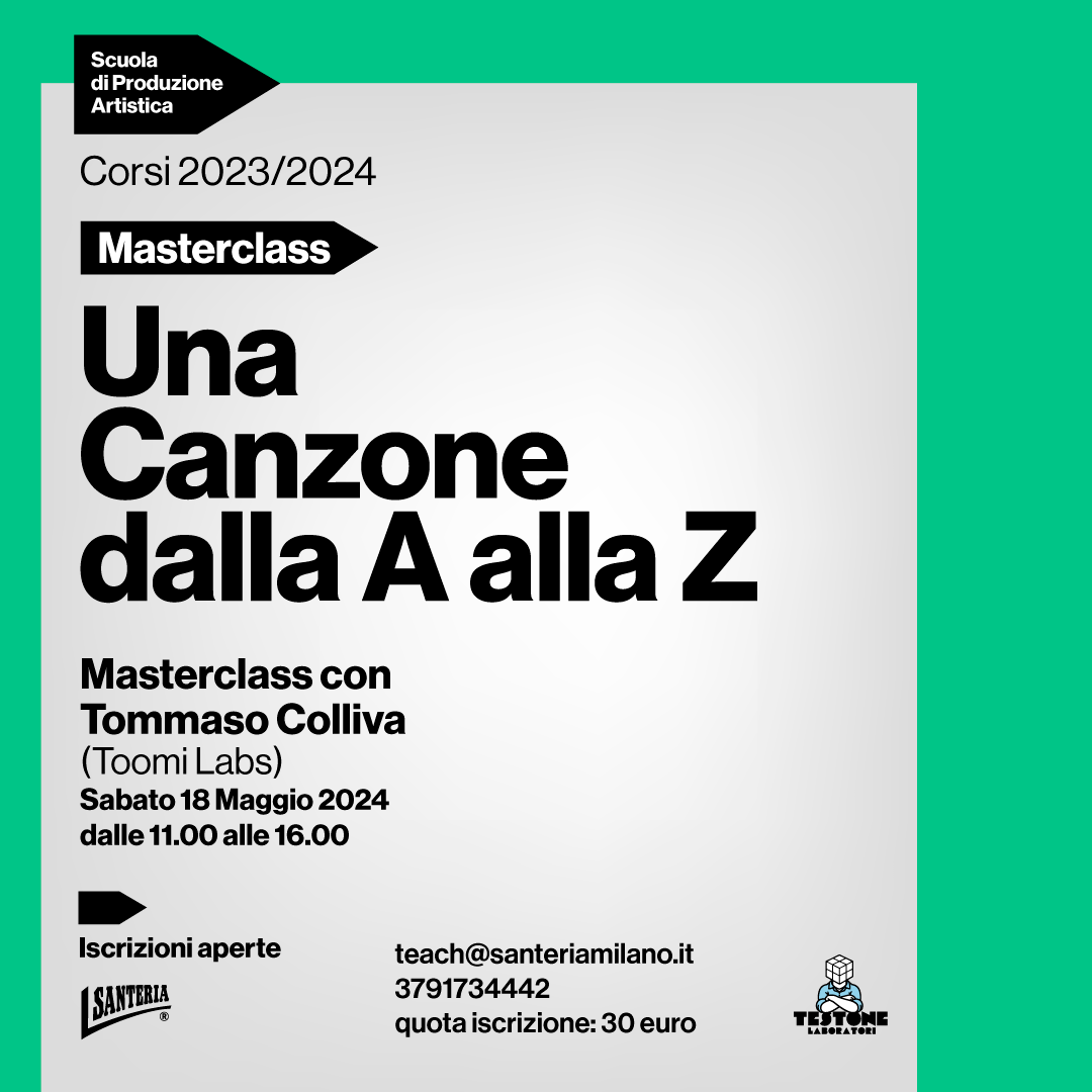 🎶 Quali sono le vie che può percorrere una canzone dall’ideazione alla divulgazione attraverso le piattaforme? Attraverso case studies ripercorriamo alcune di queste possibilità. Per tutte le informazioni e per iscriverti, clicca qui 👉 tinyurl.com/Workshop2024Co…