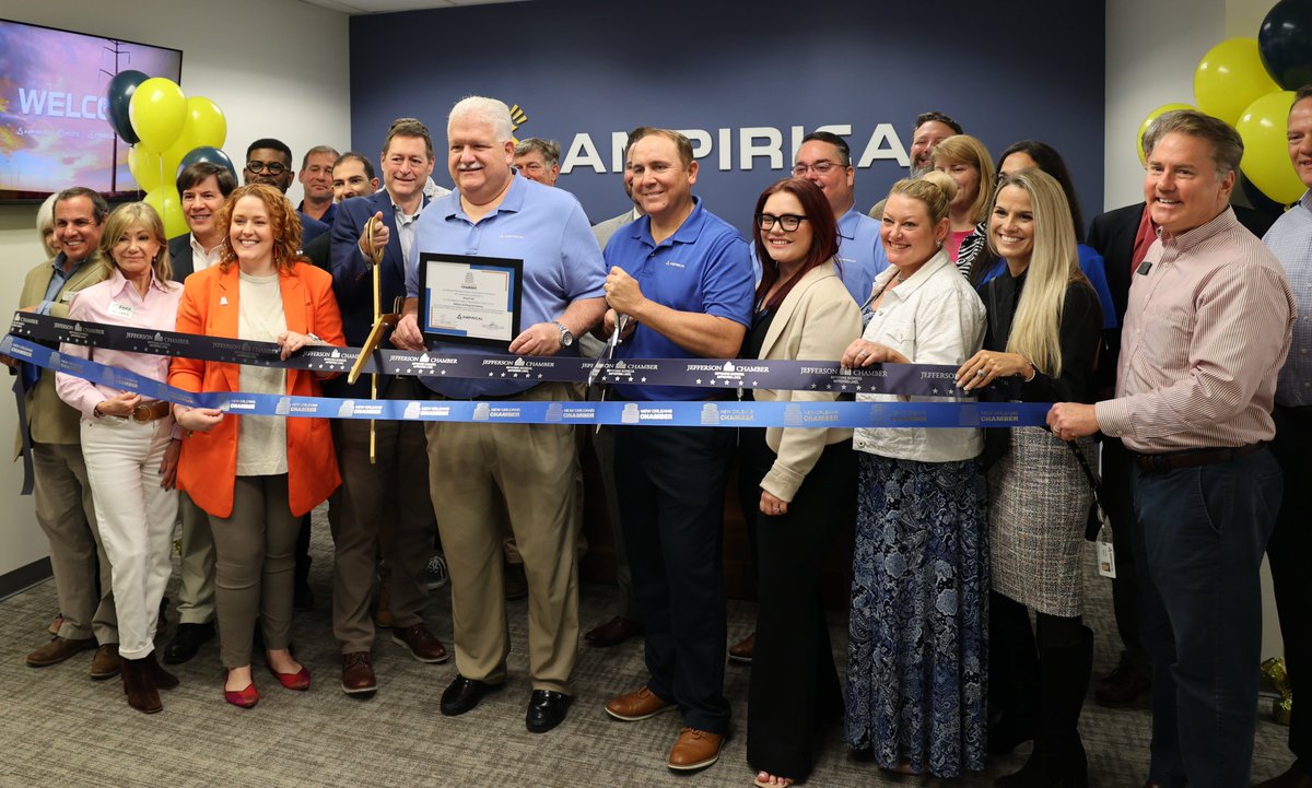 Ampirical's tweet image. Thank you @jeffersoncoc &amp;amp; @NOLAChamber for the warm welcome at our new office in Metairie! Our team is looking forward to engaging with both chambers and fostering mutually beneficial partnerships. Here&apos;s to powering the future together! 

#MorePowerfulTogether #PowerfulSolutions