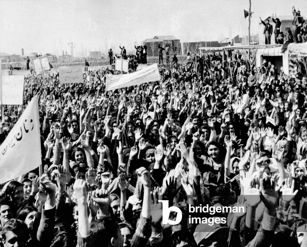 Here's another image of Iran in 1952 - many women protesting against Western interventionism. But the image of a politically motivated womankind, that is also socialist and anti Western imperialism, isn't really the one white feminists want.

"Just wear dresses, and shut up."