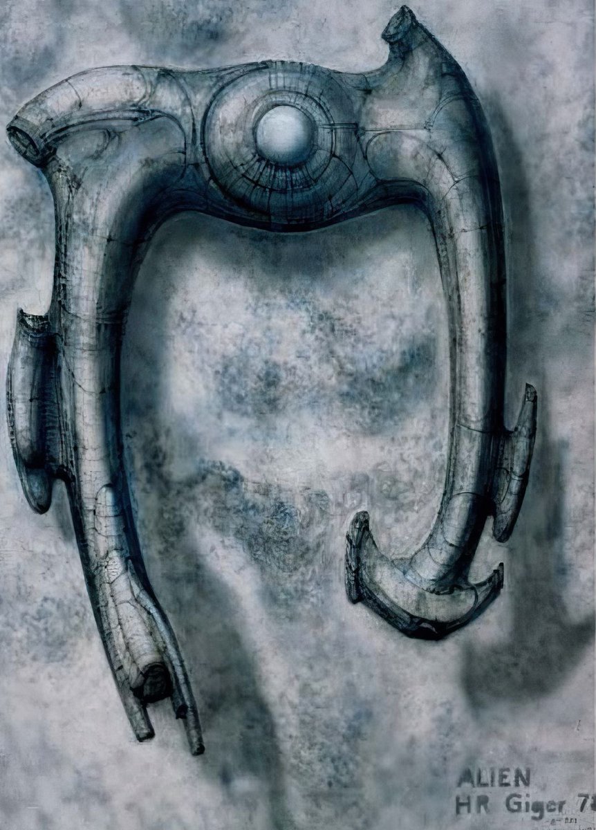 H.R. Giger, concept art for Alien, 1978