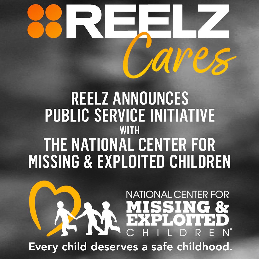 ReelzChannel's tweet photo. REELZ is so proud to join forces with the National Center for Missing and Exploited Children in a national multi-year program. Every child deserves a safe childhood. To find out more go to https://t.co/v8yPwAQxSp. https://t.co/TTVSqiTbEx
