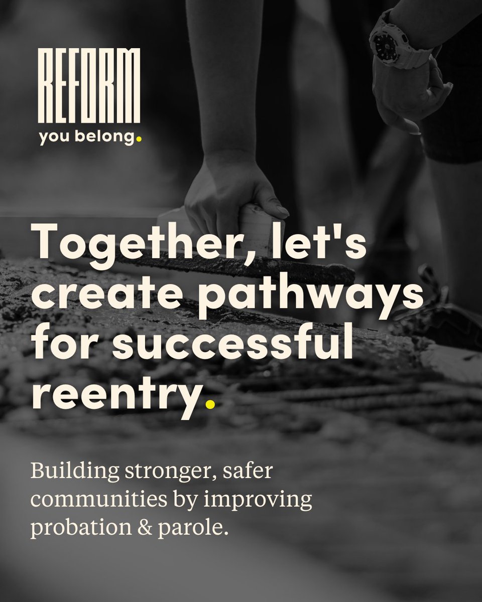 The probation & parole system fails families & communities. Let's change that. We need a new approach that focuses on rehabilitation and tackles crime at its root. Together we can reduce crime and increase public safety with evidence-based reforms. #SecondChanceMonth #YouBelong