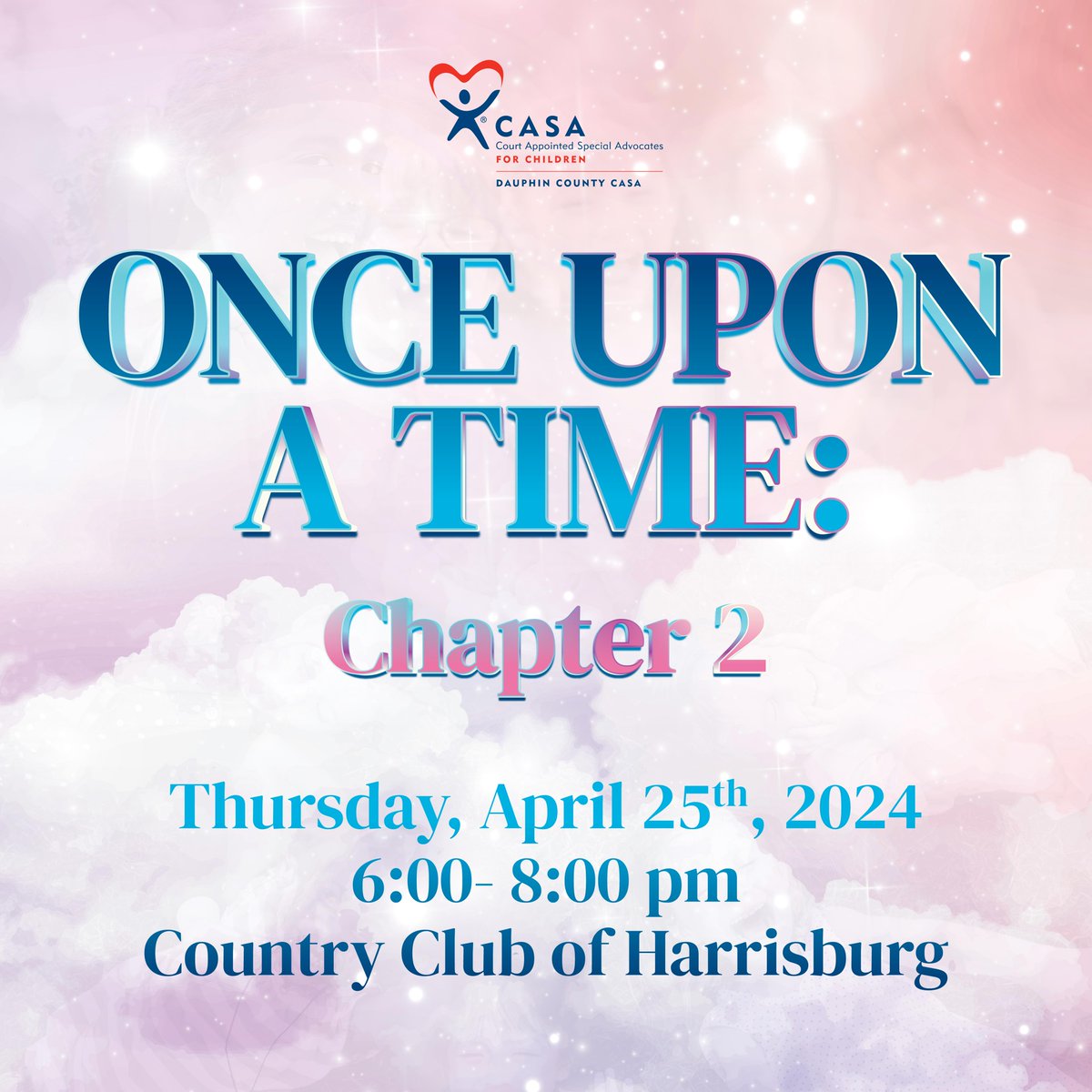 Only ten days to go until Once Upon A Time: Chapter 2! 📖 ✨ Purchase your tickets by Saturday, April 20th: dauphincountycasa.org/event/once-upo…