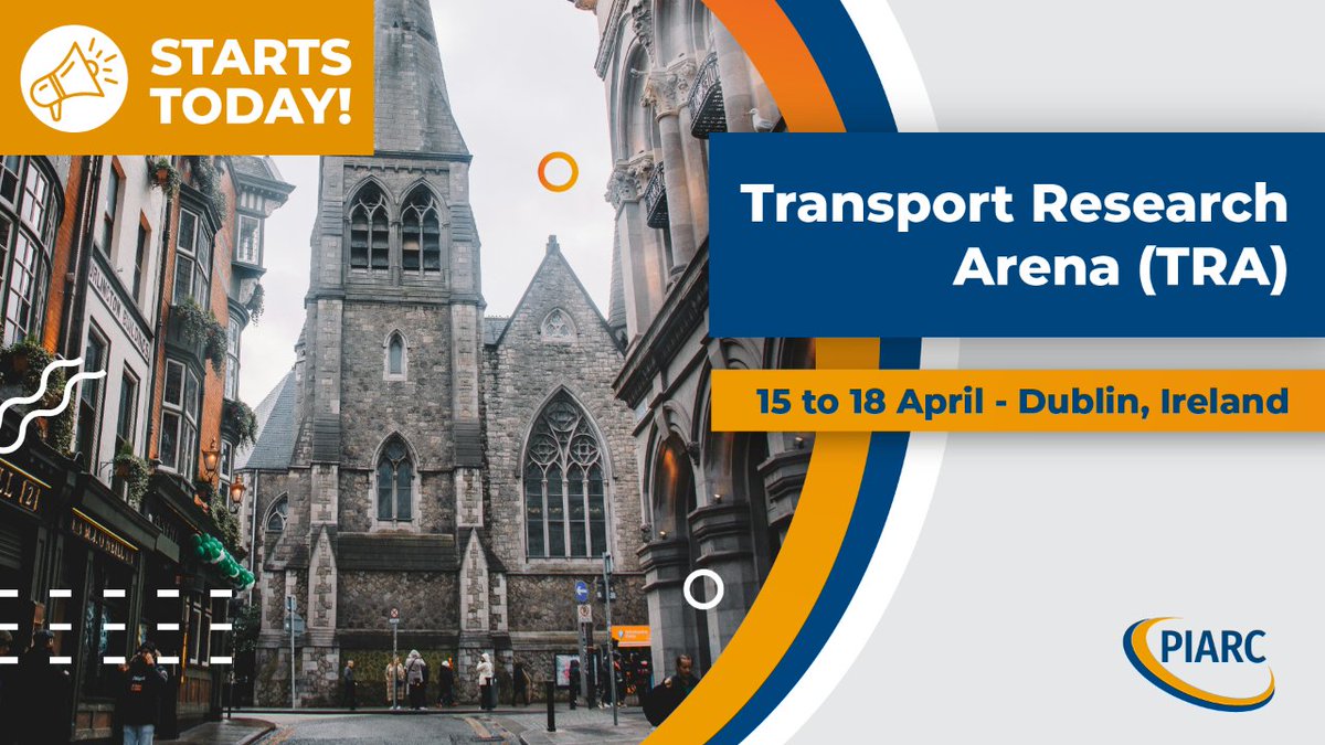Transport Research Arena (TRA) 2024 kicks off in Dublin, Ireland, from April 15 to 18. Theme: 'Transport Transitions: Advancing Sustainable and Inclusive Mobility'. Join PIARC & Patrick Malléjacq in attending Europe's top event, shaping the future of transport! #TRA2024