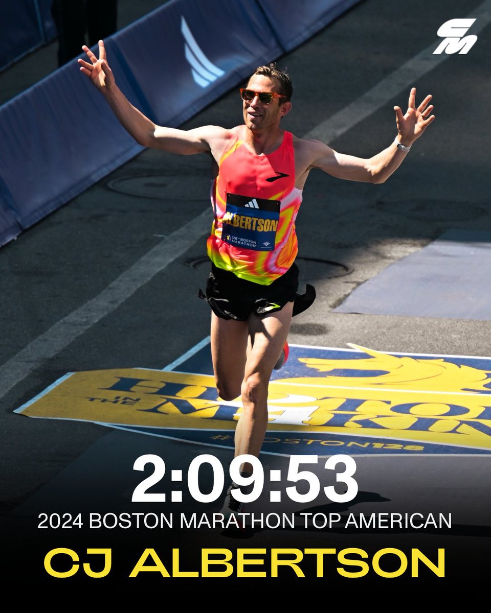 Two months after a fifth place finish at the U.S. Olympic Marathon Trials, C.J. Albertson returns to Boston and finishes as the top American in 2:09:53 for 7th place overall. That improves upon his 10th place finish from 2021. #BostonMarathon