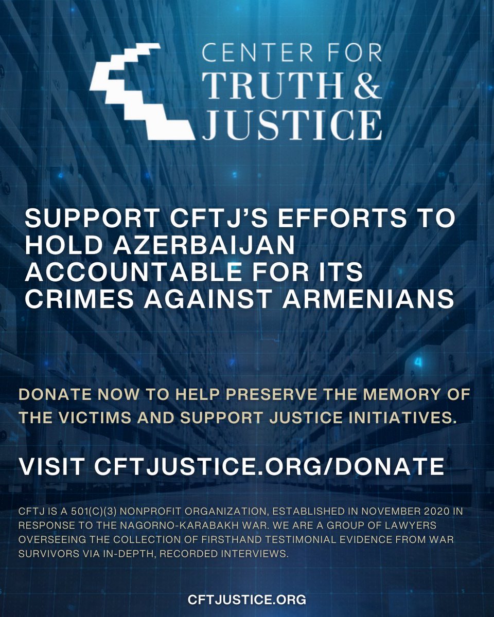 ANNOUNCEMENT: The Center for Truth and Justice (CFTJ) has just released an extensive catalog documenting human rights violations and other misconduct by Azerbaijan. This digital compilation includes over 1,500 well-documented cases, ranging from Armenophobic policies spread by…
