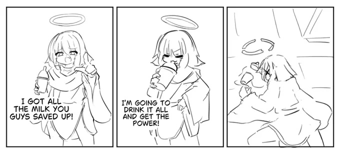 The milk of the demons and monster is not good for angels. 