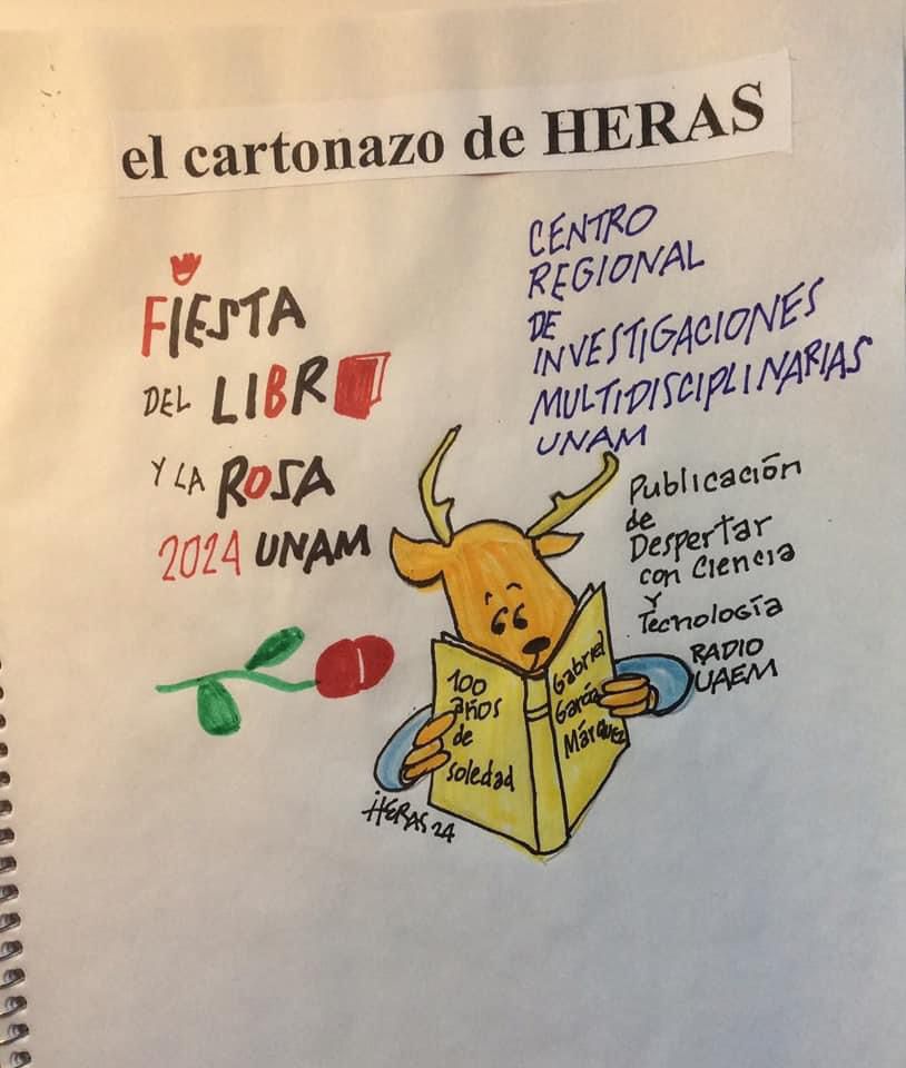 Gracias a Enrique Heras de #DespertarConCiencia y @SusbalCiencia por el cartonazo de la #FLyR24 #Cuernavaca 19 y 20 de abril en el MUAIC. ¡ENTRADA LIBRE!