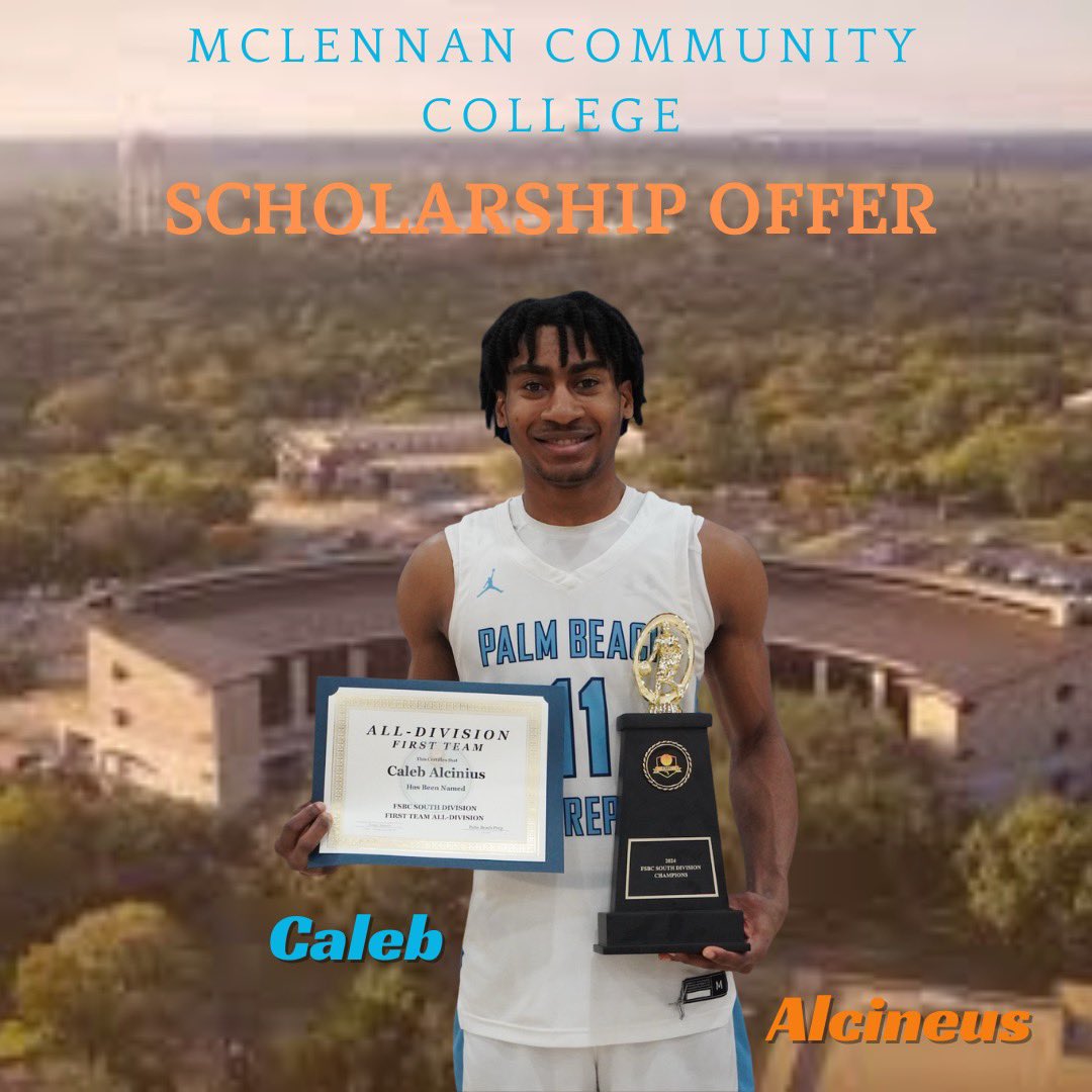 Congratulations to Caleb Alcineus (6’5/SG/24) on receiving a full scholarship offer from @McLennanCC 🏝️🦈