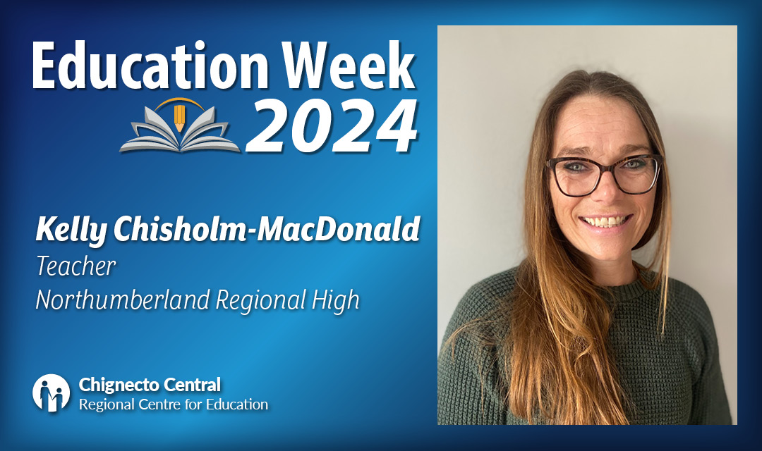 Congrats to Kelly Chisholm-MacDonald of Northumberland Regional High School for winning an Education Week Award. Kelly is focused on reconnecting students, staff, & families to the Land, outdoor recreation partners, and the neighbouring Pictou Landing First Nation community.