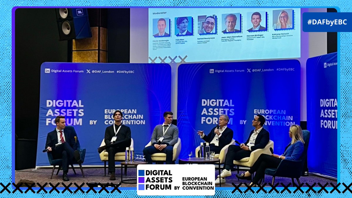 Continuing our journey through the @DAF_London, we now transition to a captivating panel discussion on the ascent of crypto derivatives as a significant digital asset class. Led by esteemed experts Ciarán McGonagle, Félix Dian, @samedbouaynaya, Hanson Birringer, (1/2)